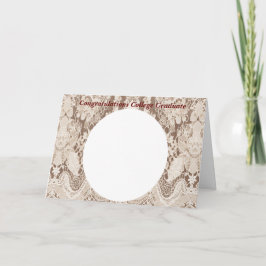 Agradecimiento Tarjeta de Grado Universitario en Faux Vintage Lac