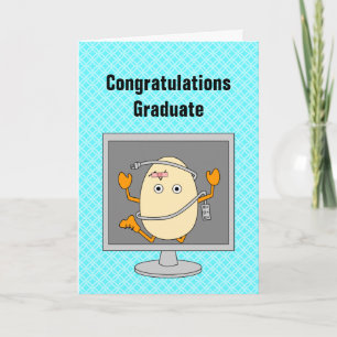 Agradecimiento Tarjeta de graduación de Egghead para ordenador