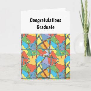 Agradecimiento Tarjeta de graduación de flautas superpuestas