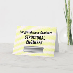 Agradecimiento Tarjeta de graduación de haz de ingeniero estructu