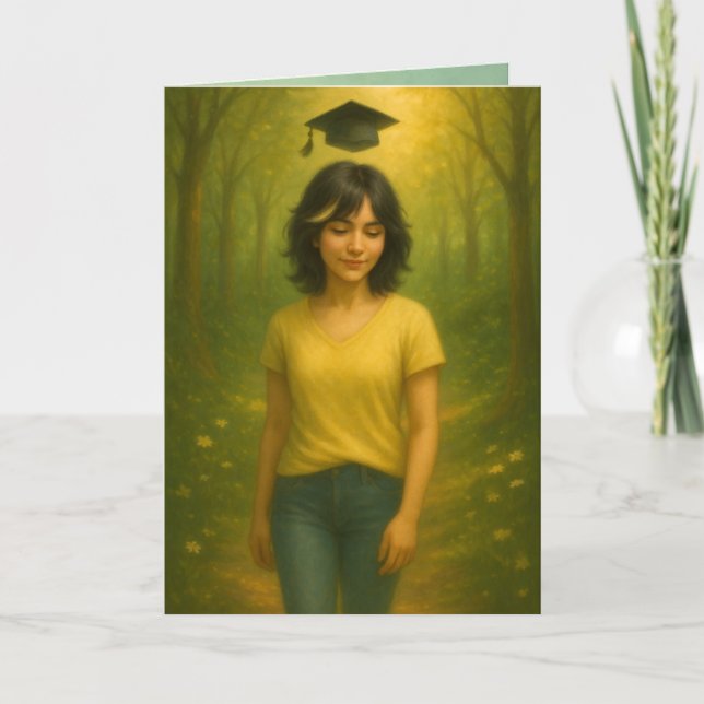 Agradecimiento Tarjeta de graduación de identidad personalizado C (Anverso)