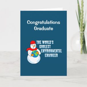Agradecimiento Tarjeta de graduación de ingeniero ambiental más g