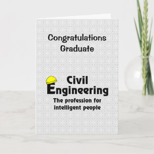 Agradecimiento Tarjeta de graduación de Ingeniero Civil Inteligen