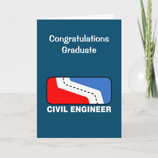 Agradecimiento Tarjeta de graduación de la Liga de Ingenieros Civ (Anverso)