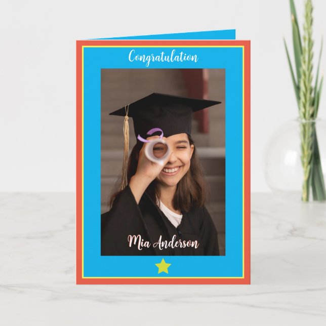 Agradecimiento Tarjeta de graduación de Little Superstar (Anverso)