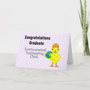 Agradecimiento Tarjeta de graduación de polluelo de ingeniería am
