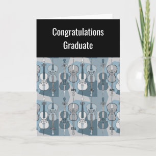 Agradecimiento Tarjeta de graduación del patrón Cello