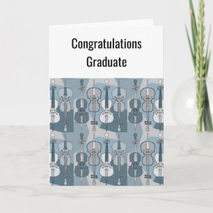 Agradecimiento Tarjeta de graduación del patrón Cello