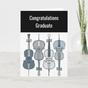 Agradecimiento Tarjeta de graduación del patrón Cello