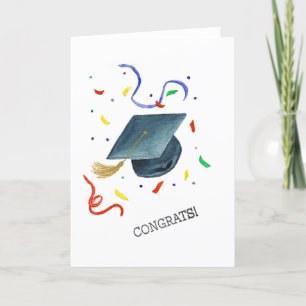 Agradecimiento Tarjeta de graduación - "¡Felicidades!" Tapa de ag