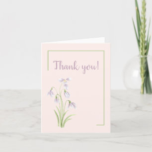 Agradecimiento Tarjeta de Graduación Floral Snowdrop