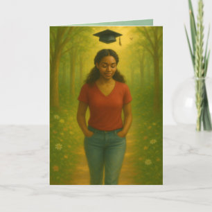 Agradecimiento Tarjeta de graduación plegada de personalizado - L