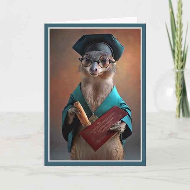 Agradecimiento Tarjeta de graduación Weasel Pants Smarty (Anverso)
