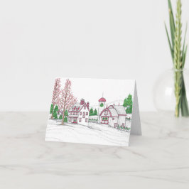 Agradecimiento Tarjeta de granja de Navidad