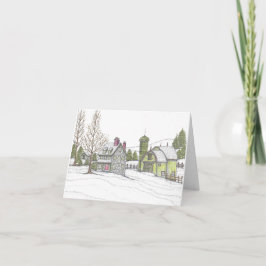 Agradecimiento Tarjeta de granja de solsticio de invierno