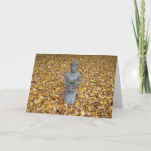 Agradecimiento Tarjeta de gratitud de otoño - Estatua tailandesa