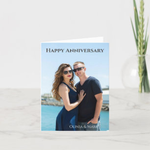 Agradecimiento Tarjeta de guión personalizada para aniversario