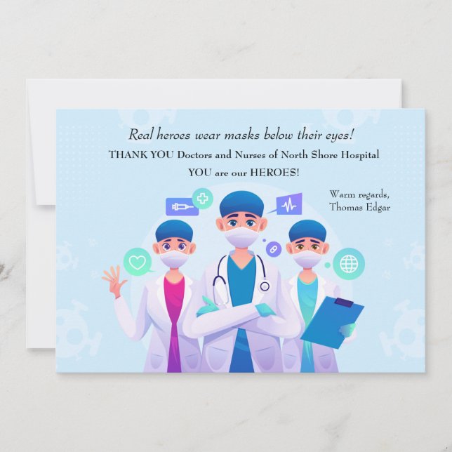 Agradecimiento Tarjeta de Héroes Médicos (Anverso)