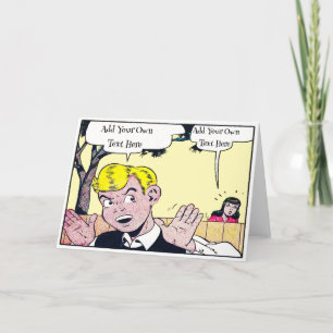 Agradecimiento Tarjeta de historietas de época personalizada