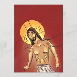 Agradecimiento Tarjeta de icono de papel de Cristo