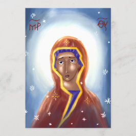 Agradecimiento Tarjeta de icono de papel de la Madre de Dios