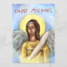 Tarjeta de icono de papel de San Miguel