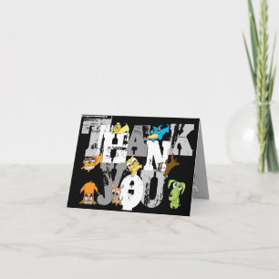 Agradecimiento Tarjeta de Ilustracion de 12 perros