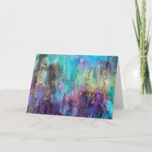 Agradecimiento Tarjeta de ilustraciones de líquido abstracto en b