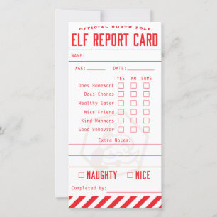 Agradecimiento Tarjeta de informe del Elf Oficial