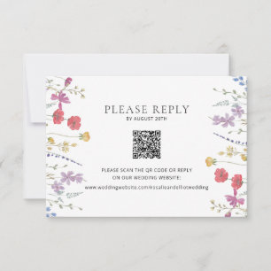 Agradecimiento Tarjeta de inscripción de código QR para la boda d