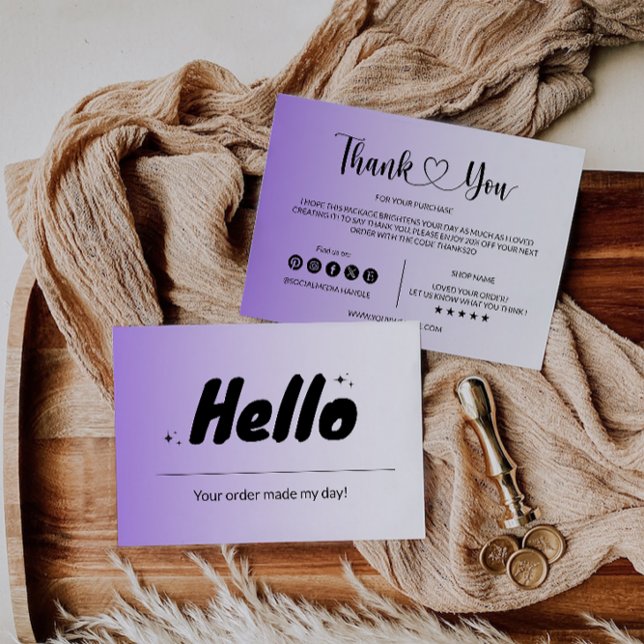 Agradecimiento Tarjeta de inserción de paquete de negocios modern (Subido por el creador)