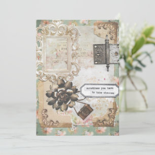 Agradecimiento Tarjeta de inspiración 'A veces hay que tomar ries