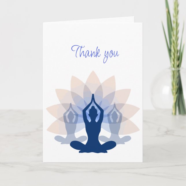 Agradecimiento Tarjeta de instructor de clases de yoga de agradec (Anverso)