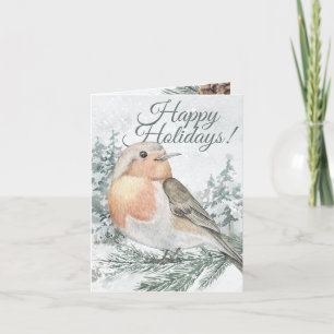 Agradecimiento Tarjeta de invierno Sitting Bird