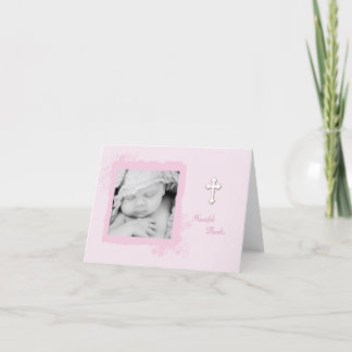 Agradecimiento Tarjeta de invitación/Gracias por foto rosa suave