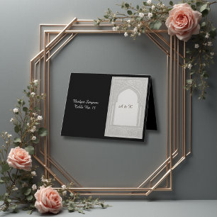 Agradecimiento Tarjeta de invitado del Boda del arco floral Graba