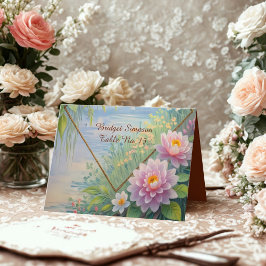 Agradecimiento Tarjeta de invitado Dreamy Lakeside Garden Wedding