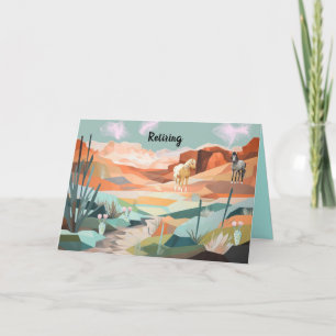 Agradecimiento Tarjeta de Jubilación General con Western Scenic