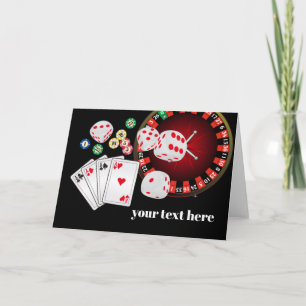 Agradecimiento Tarjeta de juego de póquer, casino, tarjeta de agr