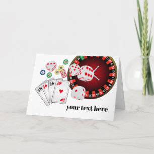 Agradecimiento Tarjeta de juego de póquer, casino, tarjeta de agr