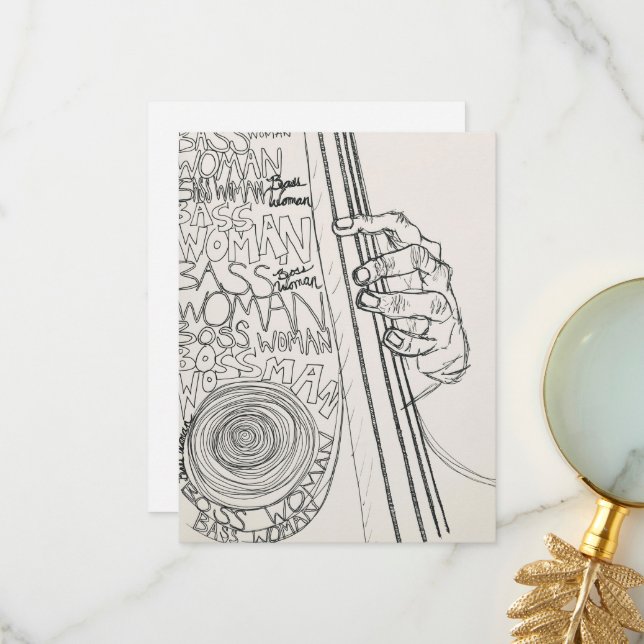 Agradecimiento Tarjeta de jugador Woman Bass (Anverso/Reverso In Situ)