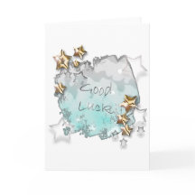 Tarjeta de la buena suerte - estrellas de la