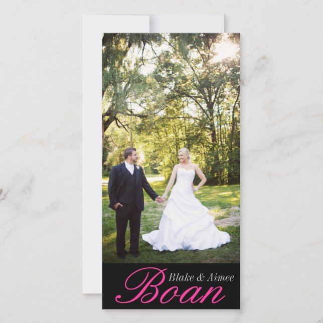 Agradecimiento Tarjeta de la foto (Anverso)