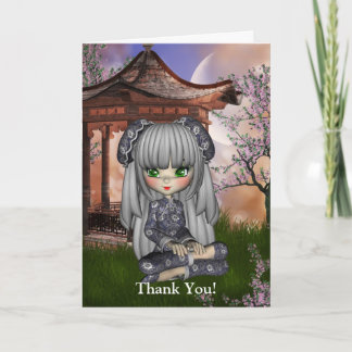 Agradecimiento Tarjeta de la muñeca de Kawaii China
