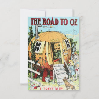 Agradecimiento Tarjeta de la portada del libro Road to Oz