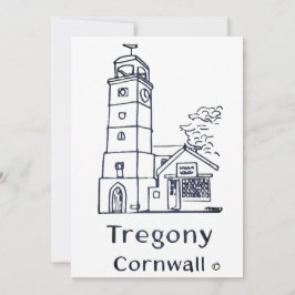 Agradecimiento tarjeta de la torre del reloj de Tregony
