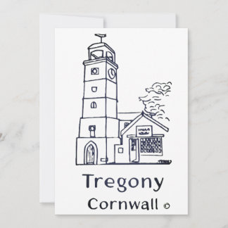 Agradecimiento tarjeta de la torre del reloj de Tregony