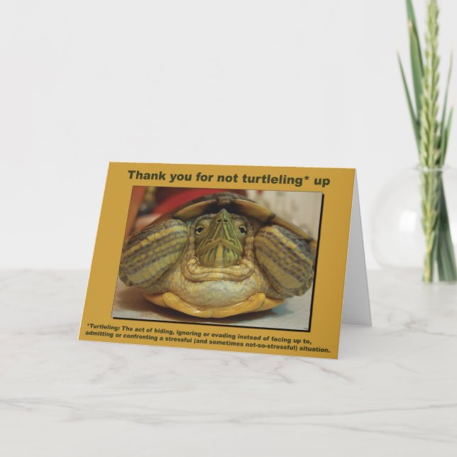 Agradecimiento Tarjeta de la tortuga (Anverso)