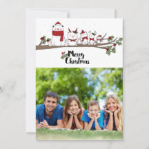 Tarjeta de las Felices Navidad con la foto