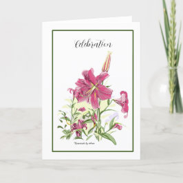 Agradecimiento Tarjeta de Lily Oriental